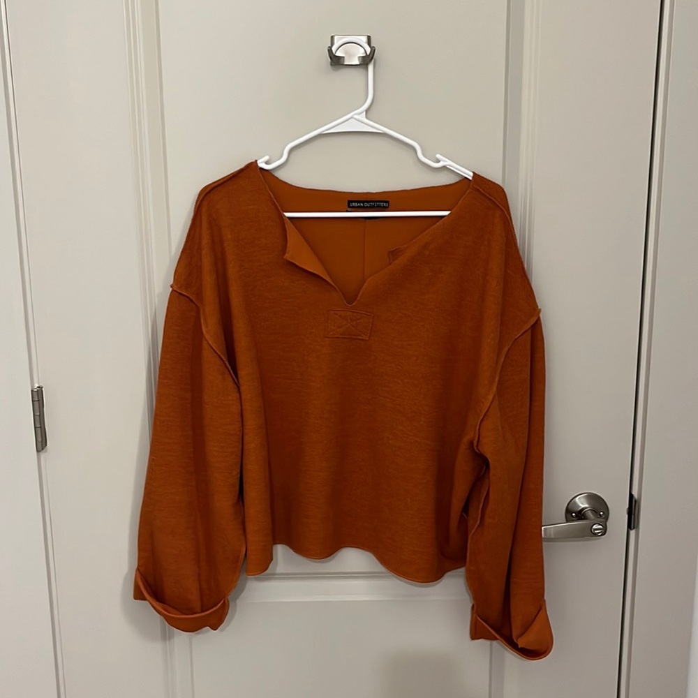 Orange Flowy Sweater